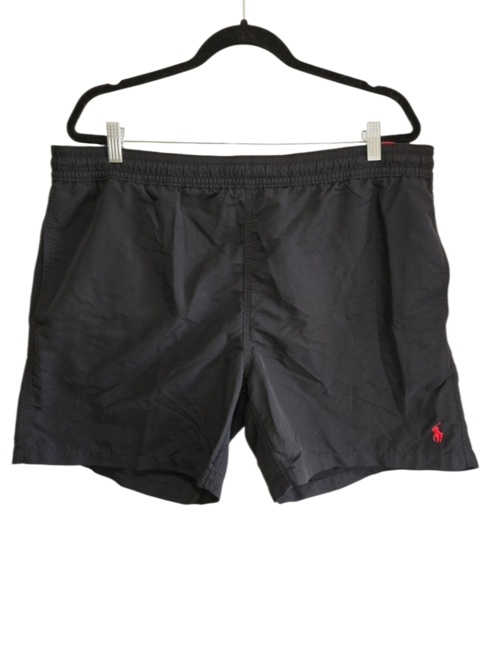 Polo Ralph Lauren Men’s Black Swim Trunks Shorts Red Pony Hybrid Extra Large XL